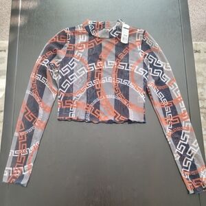 Sheer Link Cropped Top